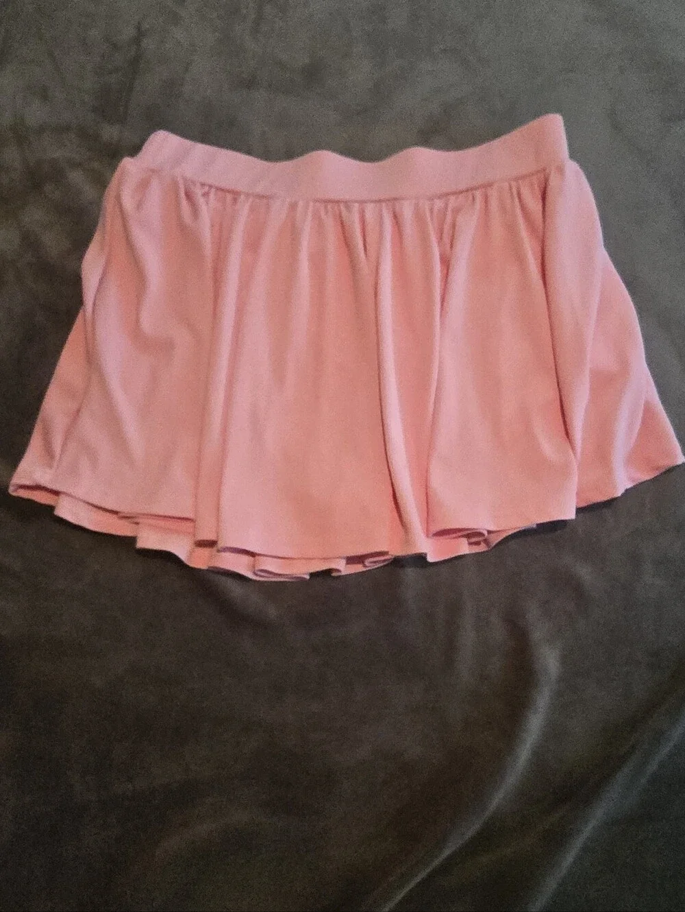 Pink Two-Piece Top Skort Set Ribbed Ruched Sporty Fitted Athletic Cute 0XL Shein